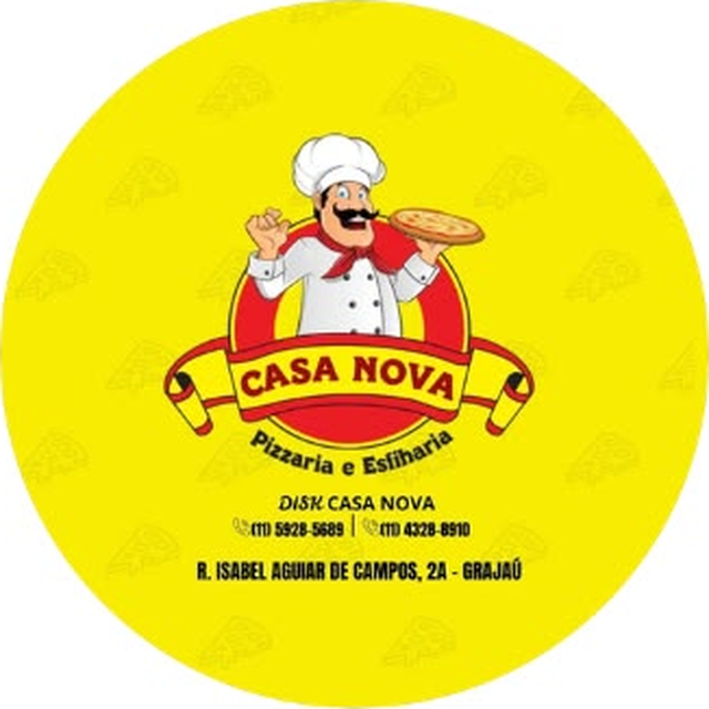 Logotipo da Casa Nova Pizzaria e Esfiharia, cliente da Assessoria Univision